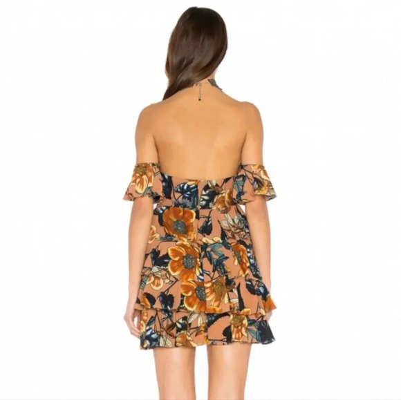 For Love And Lemons Flamenco Strapless Corset Floral Mini Dress Size Small. - Picture 5 of 16